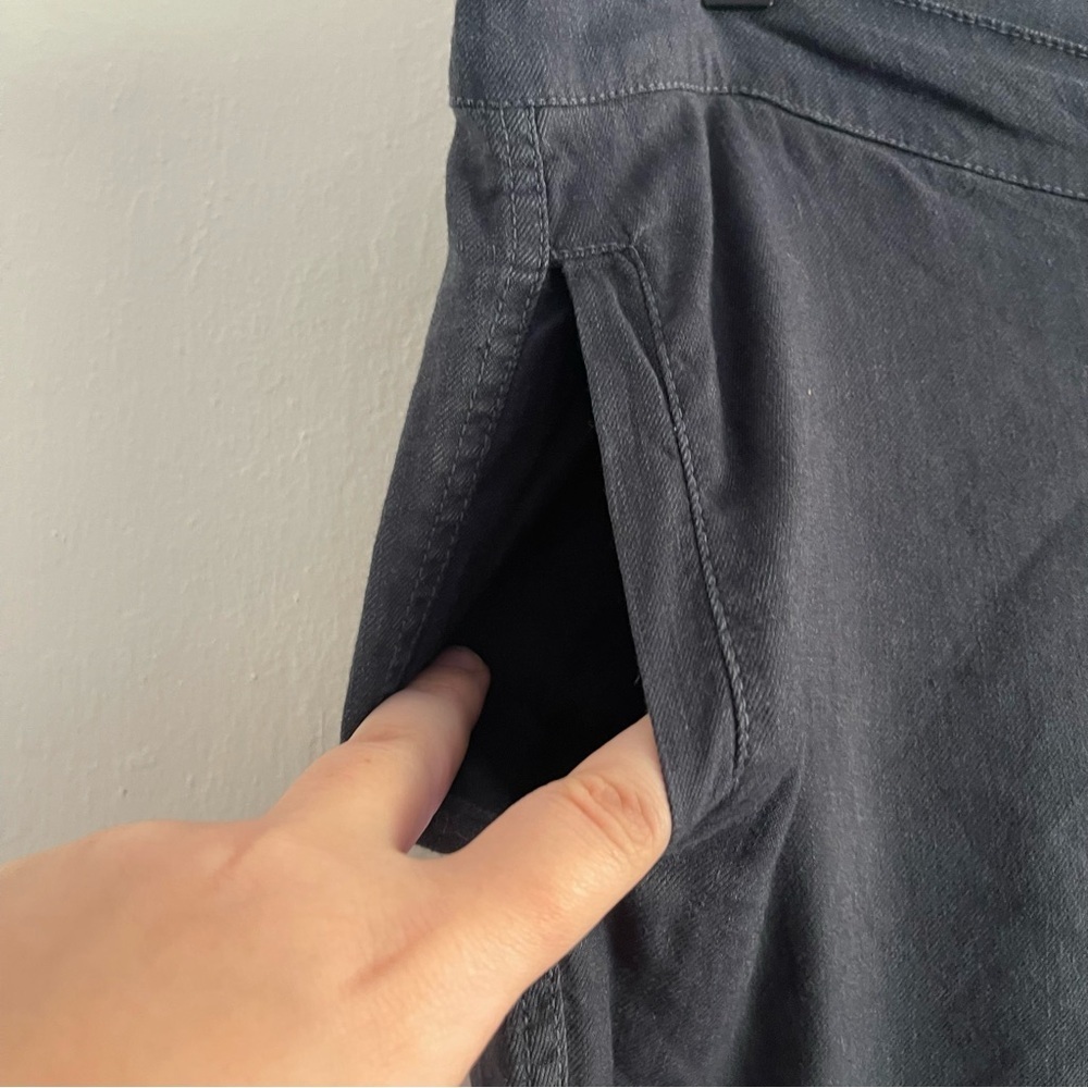 NWT XCVI Dark Blue Lightweight Cuffed Pants Linen Blend Women's Size Large - Picture 5 of 11